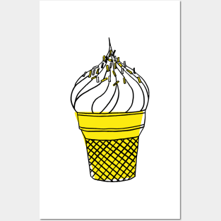 Swirl Ice Cream Posters and Art